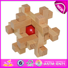 Hohe Qualität Holz Intelligenz Lock Puzzle Spielzeug für Kinder, Holzspielzeug Gehirn Spiel für Kinder, Holz Glück Spielzeug für Baby W03b020